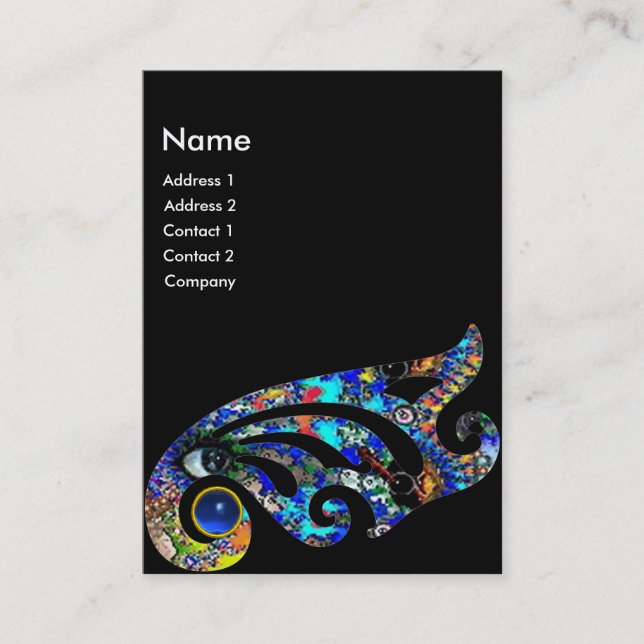 EPHEMERAL SAPPHIRE Beauty,Salon,Spa,Makeup Artist Visitkort (Framsida)