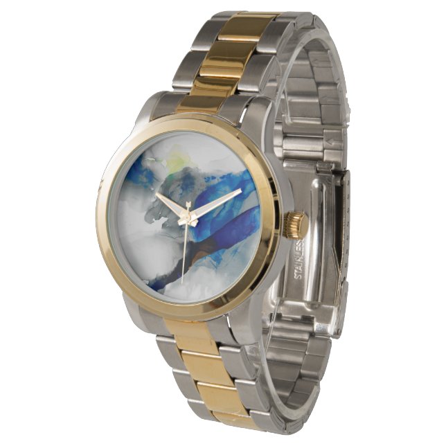 Ephemerala - blå och Grått Armbandsur (Vinklad)