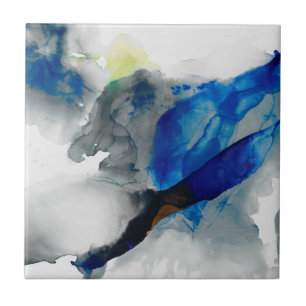 Ephemerala - blå och Grått Kakelplatta