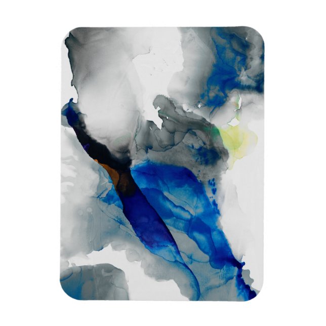 Ephemerala - blå och Grått Magnet (Vertikal)