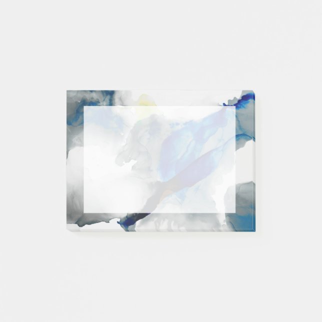 Ephemerala - blå och Grått Post-it Block (Framsida)