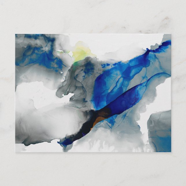 Ephemerala - blå och Grått Vykort (Framsida)