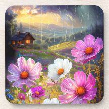 Ephemeraliskt bloom: En symfoni av regn och ljus