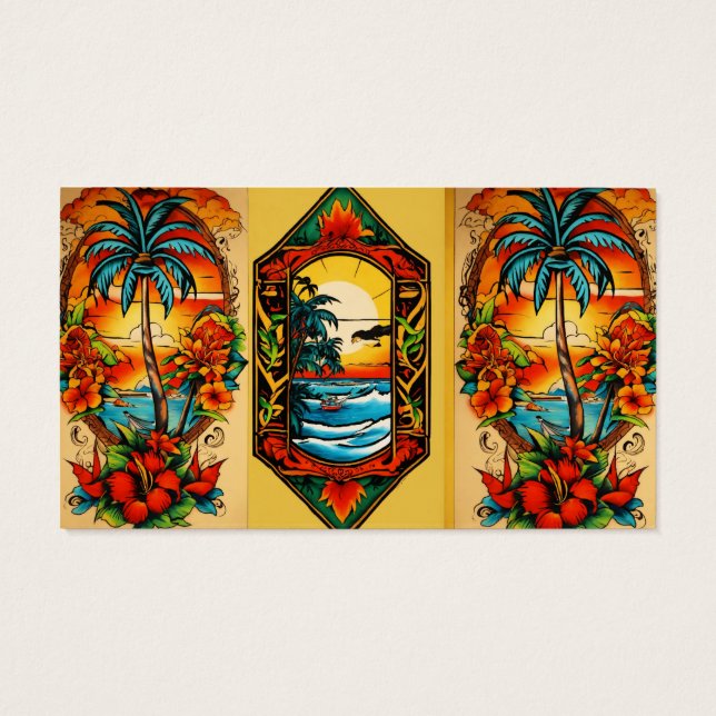 Ephemeraliskt essens A med en uppfångande tatuerin Visitkort (Baksidan)