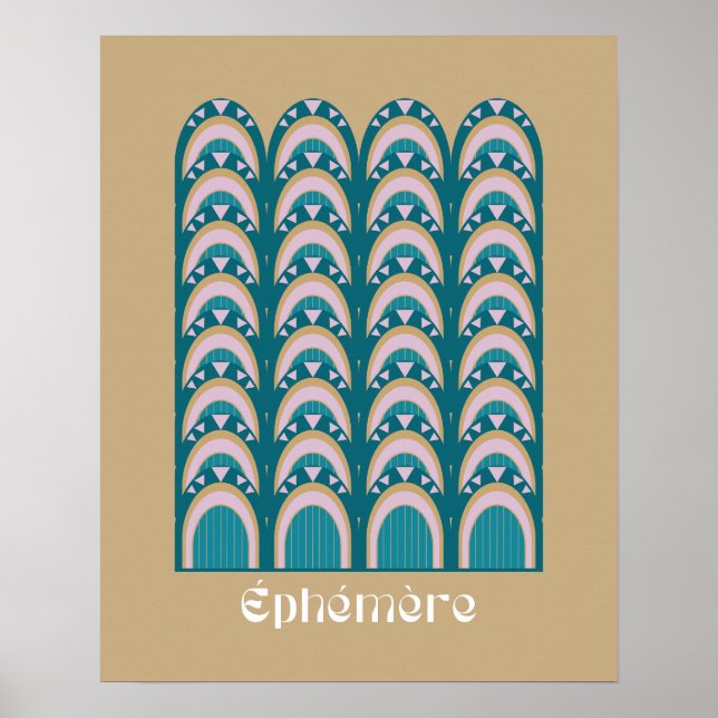 éphémère Art Deco style Poster (Framsidan)