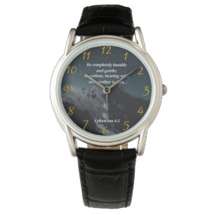 Ephesian 4:2 Christian Faith prayer Armbandsur