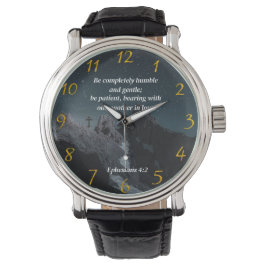 Ephesian 4:2 Christian Faith prayer Armbandsur