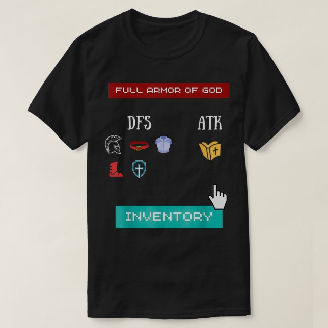 Ephesian 6 Bible Verse Jesus Christian Gift-idé T Shirt (Design framsida)
