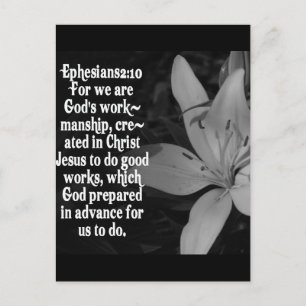 EPHESIANER 2:10 BIBLIG SKRIPTURKVOT VYKORT