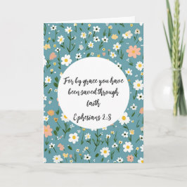 Ephesians 2:8 Christian Greeting Card Kort
