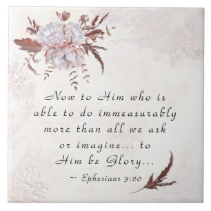 Ephesians 3:20 till honom som är kompetent att kakelplatta