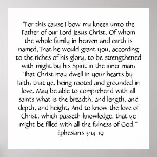 Ephesians 3 Print Poster
