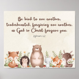 Ephesians 4:32 Barn Väggkonst Affisch Tryck