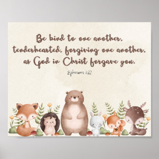 Ephesians 4:32 Barn Väggkonst Affisch Tryck