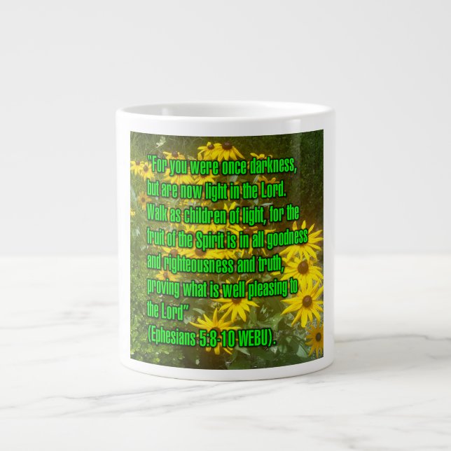 Ephesians 5:8-10 WEBU Mug Jumbo Mugg (Framsidan)