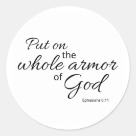 Ephesians 6:11 dekal runt klistermärke