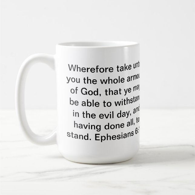 Ephesians 6:13 kaffemugg (Vänster)