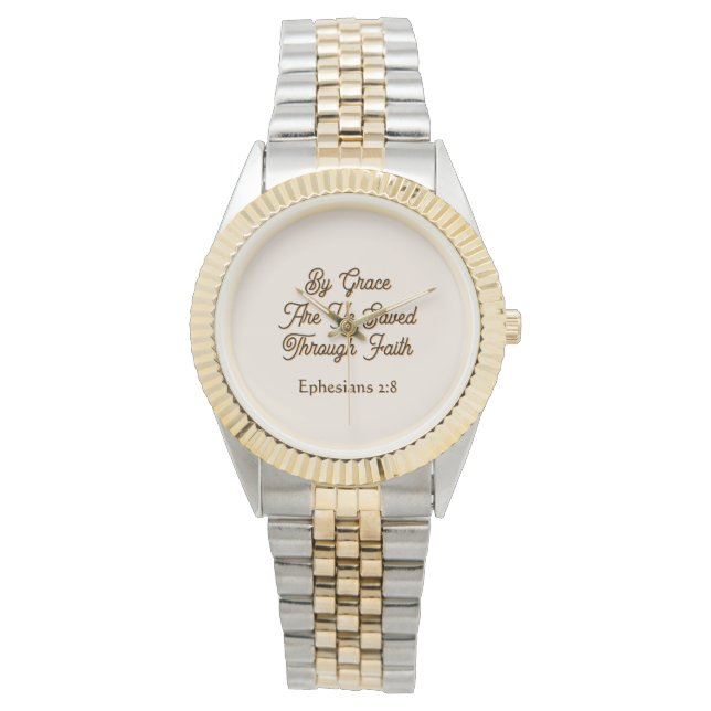 Ephesians By Grace are Ye Saved Scripture  Armbandsur (Framsida)