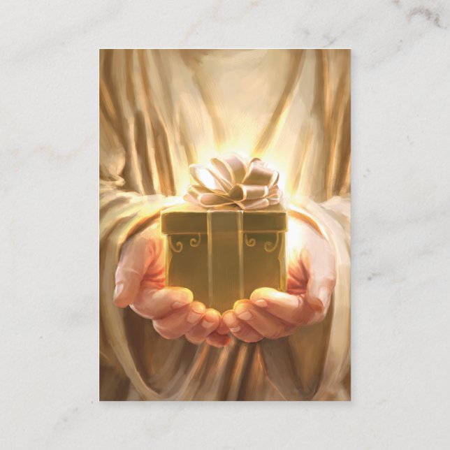 Ephesier 2:8-9 KJV-kort Visitkort (Baksida)