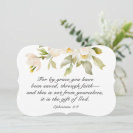 Ephesier 2:8 efter Grace Bible Verse Flat Card
