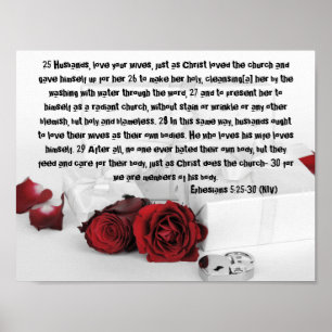 Ephesier 5:25-30 Bible Blommars Destiny's Destiny Poster