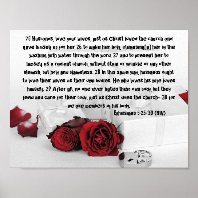 Ephesier 5:25-30 Bible Blommars Destiny's Destiny Poster (Framsidan)