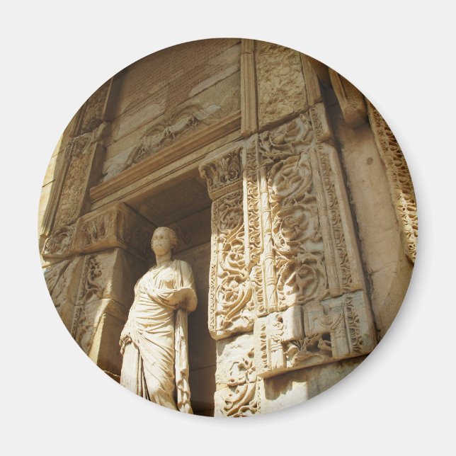 Ephesus Turkey - Celsius bibliotek vid Ephesus Magnet (Framsidan)