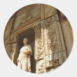 Ephesus Turkey - Celsius bibliotek vid Ephesus Runt Klistermärke