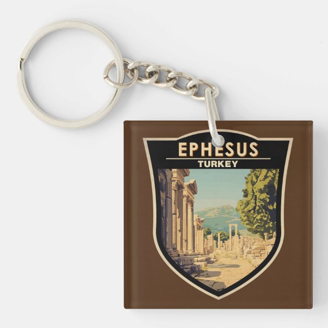 Ephesus Turkey Travel Art Vintage (Framsidan)