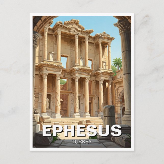 Ephesus Turkey Travel Vykort (Framsida)
