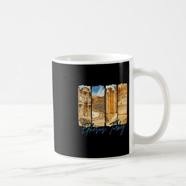 Ephesus Turkey Traveling Trip Brushstroke Souvenir Kaffemugg (Höger)