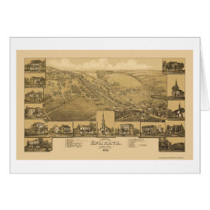 Ephrata panorama- karta för PA - 1887 Hälsningskort