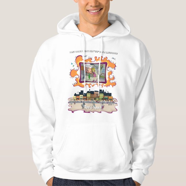 Epi Peas | Ordagrant Humor Vit Hoodie (Framsida)