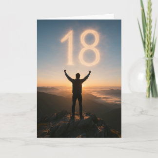 Epic 18th Birthday Mountain Sunrise Kort