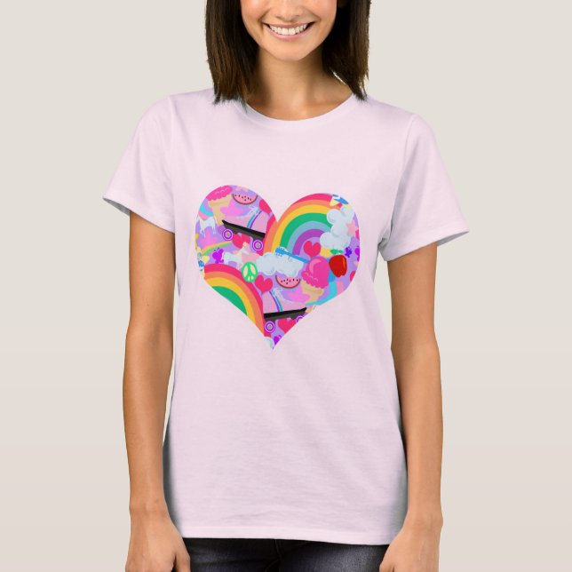 Epic 80 Explosion Heart T-Shirt (Framsida)