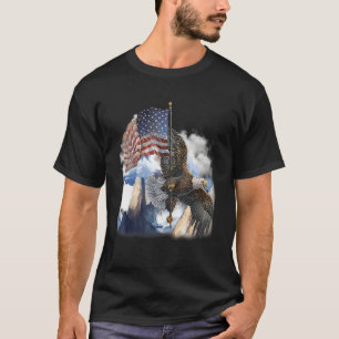 Epic American Eagle Swea 4 från juli USA flagga Mo T Shirt