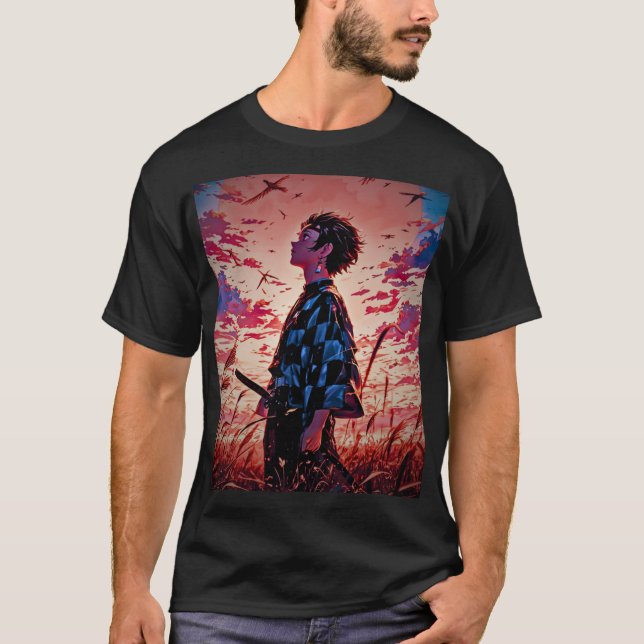 "Epic Anime Art: Namnteckning Print Tee" T Shirt (Framsida)