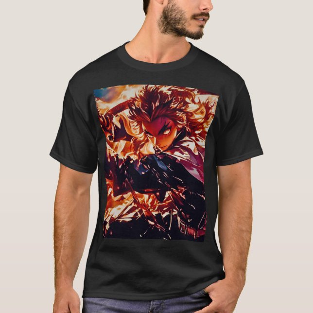 "Epic Anime Art: Namnteckning Print Tee" T Shirt (Framsida)