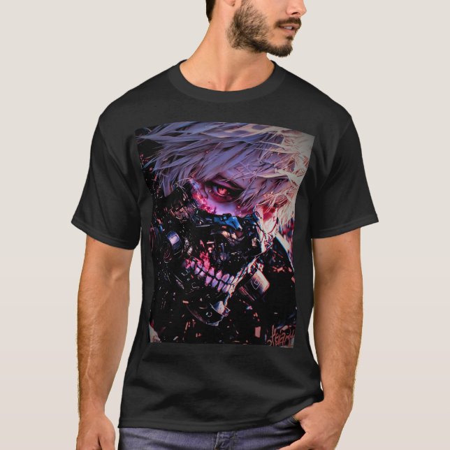 "Epic Anime Art: Namnteckning Print Tee" T Shirt (Framsida)