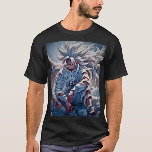Epic Anime Art: Namnteckning Skriv ut Te T Shirt (Framsida)