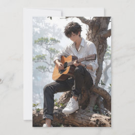 Epic Anime Guitarist Birthday Invitation - Customi Inbjudningar