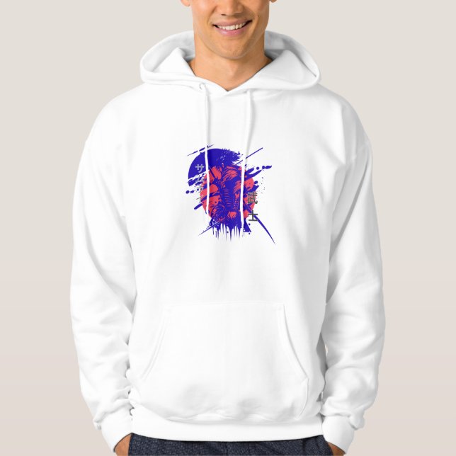 Epic Anime Warrior T-Shirt - djärv japansk ström Hoodie (Framsida)