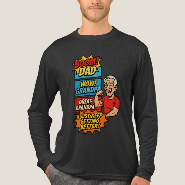 Epic Anpassningsbar Pappa→Grandpa→Underbar Grandpa T Shirt (Framsida)