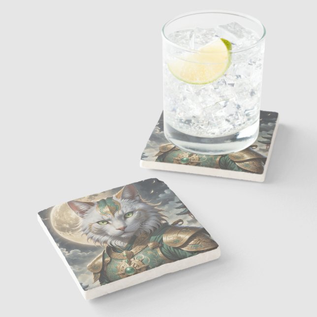 Epic Armored Cat Warrior Stenunderlägg (Sidan)