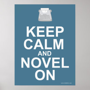 Epic AuthoriBehålla Lugn och Novel on Slogan Desig Poster