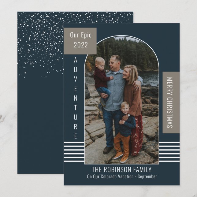 Epic Äventyr Modern jul Julhälsningar Julkort (Fram/baksida)