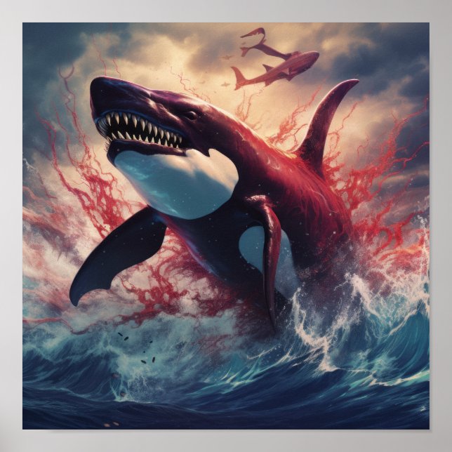 Epic Battle: Orca vs Kraken Poster - Släpp loss P (Framsidan)