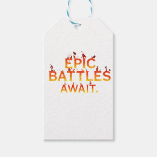 Epic Battles Await Presentetikett