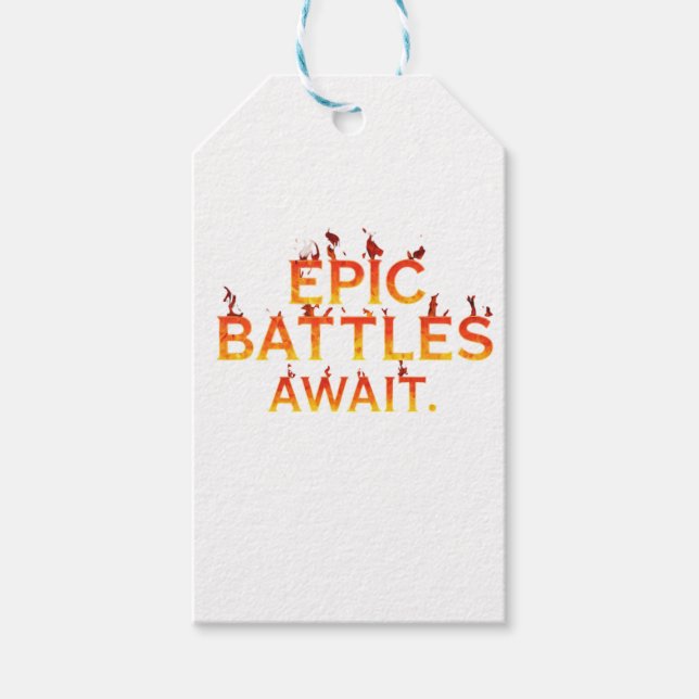 Epic Battles Await Presentetikett (Framsidan)
