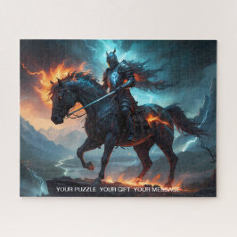 Epic Black Knight & Stallion Art Puzzle Collection Pussel